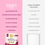 Serenity Kids, A2, смесь для малышей с цельным молоком травяного откорма, для детей в возрасте 12–36 месяцев, 595 г (21 унция)