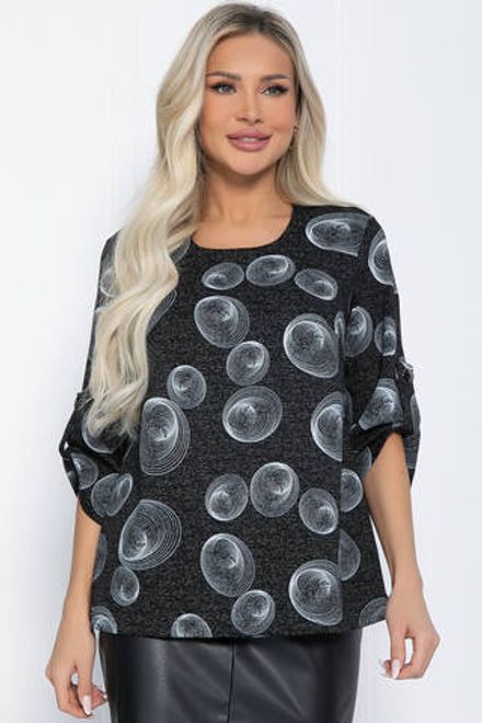 Джемпер Дэрби (черный/круги) Б12446-10 LT Collection