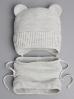 Шапка и снуд вязаная демисезонная для детей