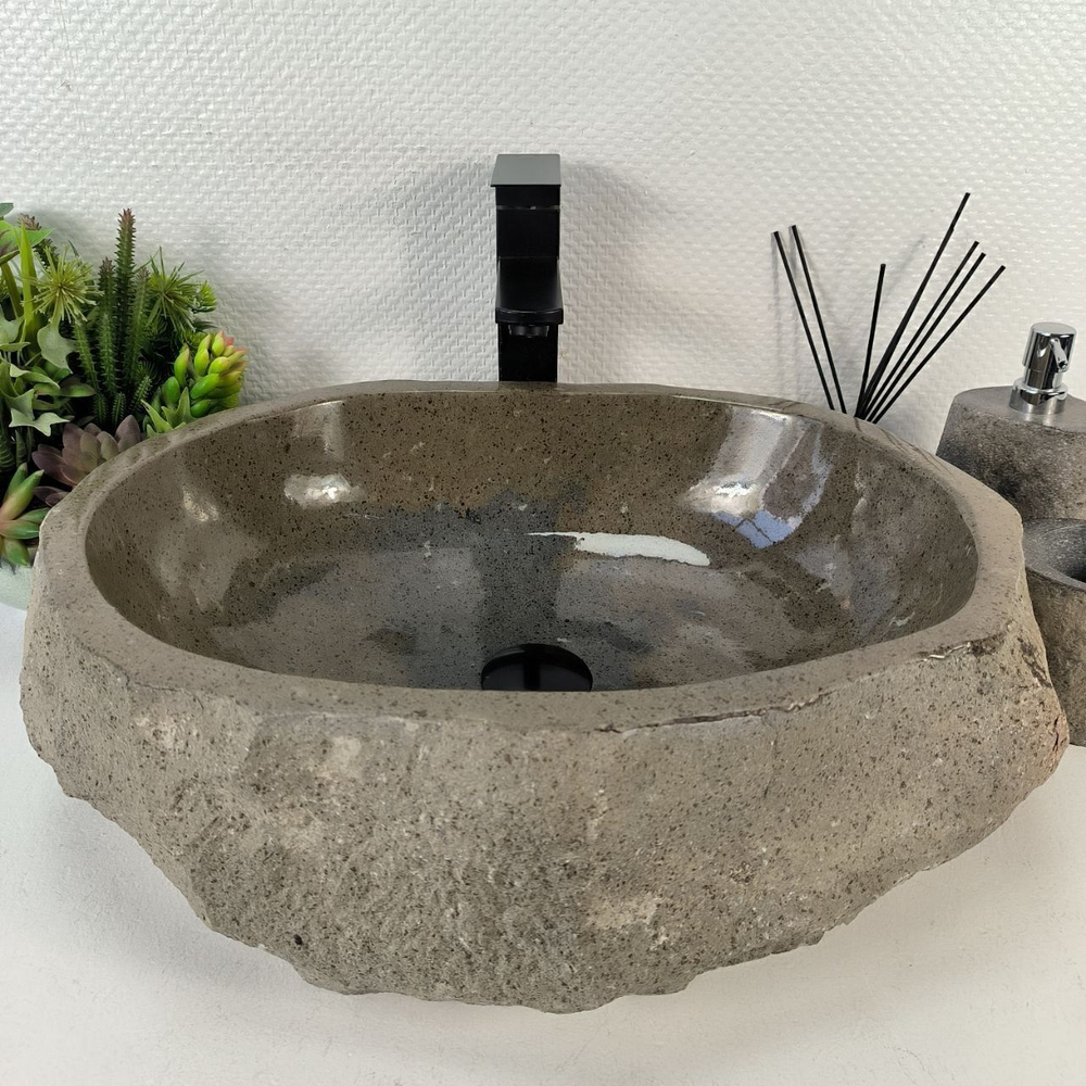 Каменная раковина из андезита Erozy Grey EA-05558 (52*41*16) 0034 из натурального камня