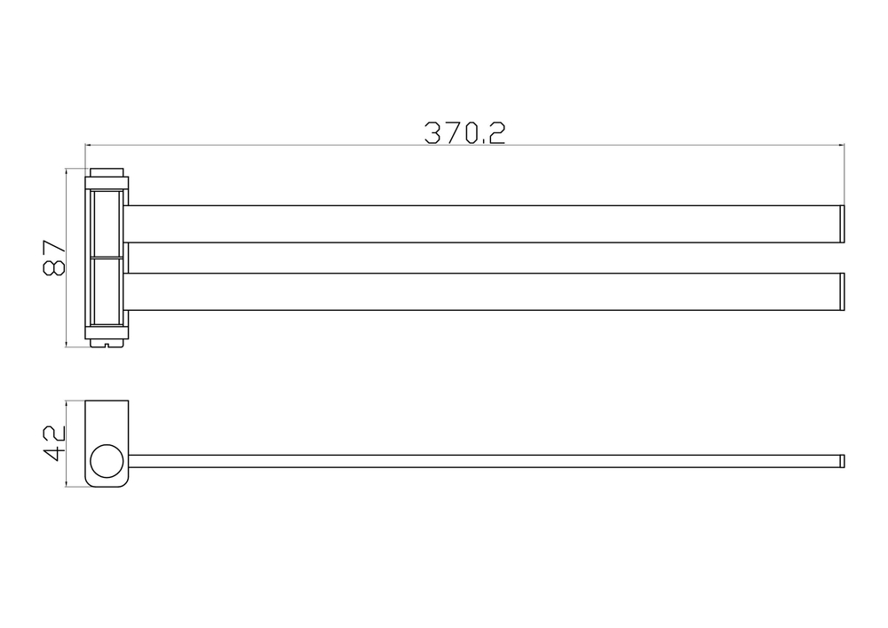 Полотенцедержатель поворотный WONZON & WOGHAND ECLIPSE, Глянцевое золото (WW-9131-LG)