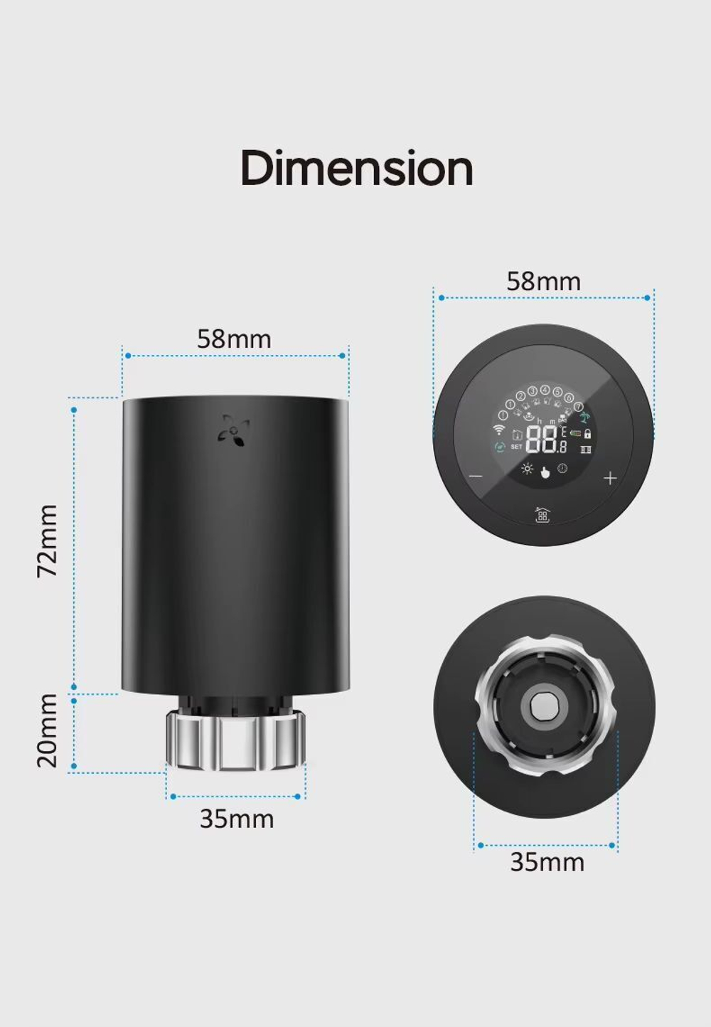 Умный ZigBee термостатическийклапан NEURACUBE (Работает с eWelink)