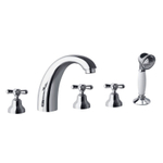 Смеситель на борт ванны с изливом и душевым комплектом GAUDI 3132CG