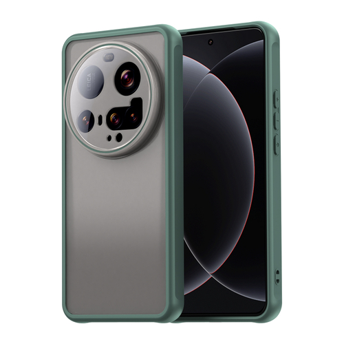 Защитный чехол с зелеными рамками для Xiaomi 15 Ultra, задняя крышка тонированная прозрачная