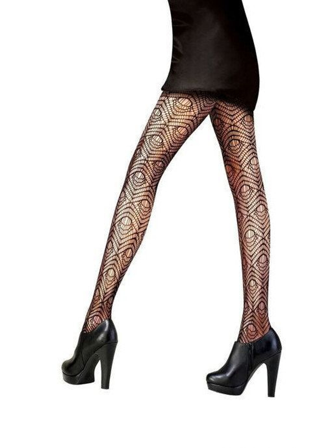 Колготки из ажурной сетки (Размер: S-M-L) (Цвет: черный)
