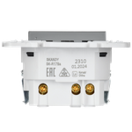 SKANDY Розетка с заземлением с защитными шторками 16А с USB C 18Вт SK-R17N металл никель IEK