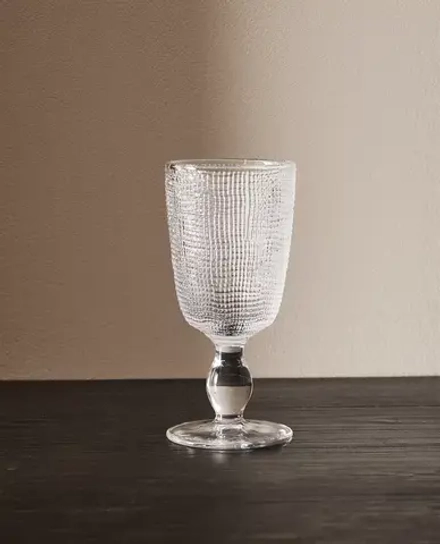 ZARA HOME БОКАЛ ДЛЯ ВИНА ИЗ РЕЛЬЕФНОГО СТЕКЛА, ПРОЗРАЧНЫЙ