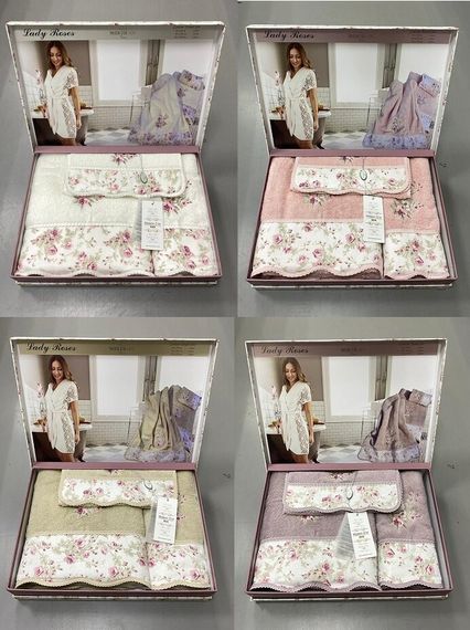 Набор полотенец LADY ROSES - ЛЕДИ РОСЕС 3пр 30х50 50х100 70х140 Maison Dor Турция