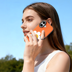Чехол оранжевого цвета (Daisy Edition) для iPhone 17, серия Luvy Series Case (со съемным ремешком) от Dux Ducis