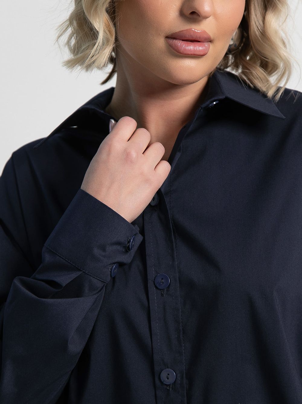 Рубашка хлопковая Рина (темно-синяя) Б15224-53М LT Collection