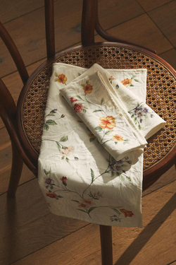 ZARA HOME ЦВЕТОЧНАЯ ЖАККАРДОВАЯ САЛФЕТКА (2 УПАКОВКИ), ЗЕЛЕНЫЙ