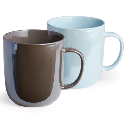 НАБОР КРУЖЕК BRONCO "GLOSS" 2 ШТ. 400 МЛ МИКС