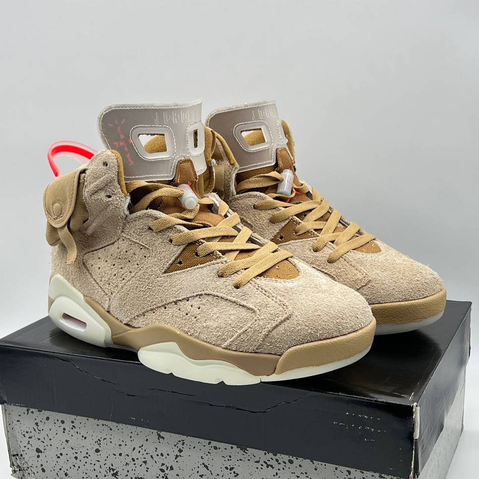 Кроссовки Nike Air Jordan 6 Retro x  Scott #A53 (беж.)
