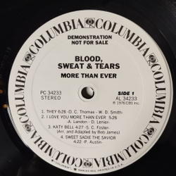 Винтажная виниловая пластинка LP Blood, Sweat and Tears More Than Ever (USA 1976) (Promo)