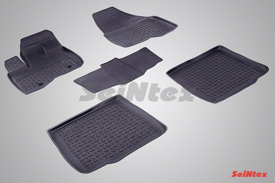 Резиновые коврики в салон Ford Explorer V (2010-2015) "Высокий борт"