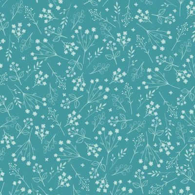 Цветы на бирюзовом