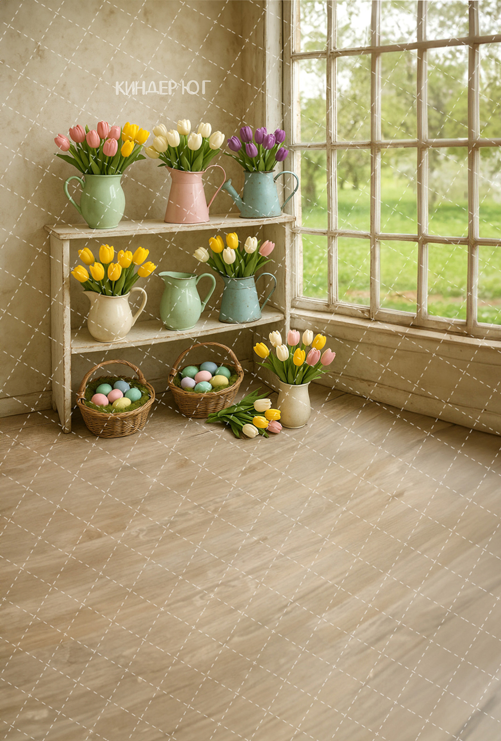 Фотофон "Тюльпаны" арт. ФФ912-10