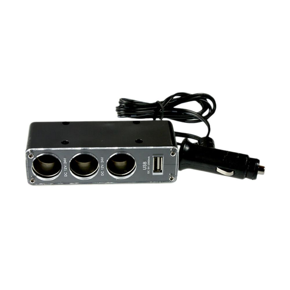 Разветвитель прикуривателя (3 гнезда) + один USB-порт &quot;SKYWAY&quot;. (S02301007)