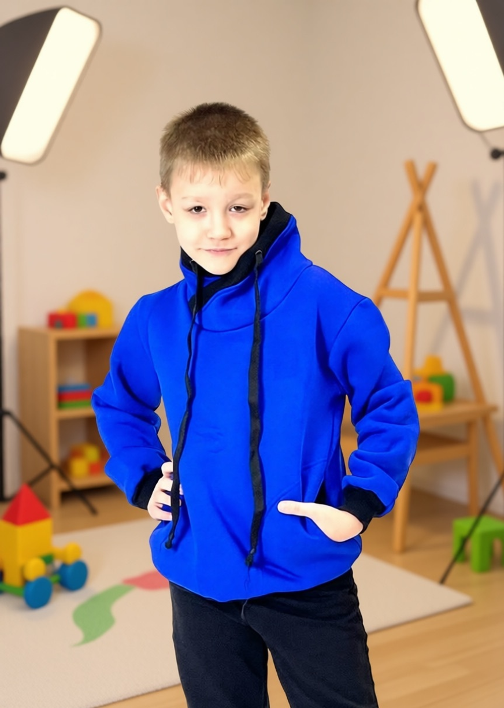 Толстовка с воротником на мальчика///Расцветки моделей обновляются каждую неделю. ОСТАВЛЯЕМ ЗА СОБОЙ ПРАВО отправить расцветку, которая есть на складе.