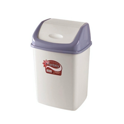 Контейнер для мусора с плавающей кр. "Фантазия" 5л светло серый