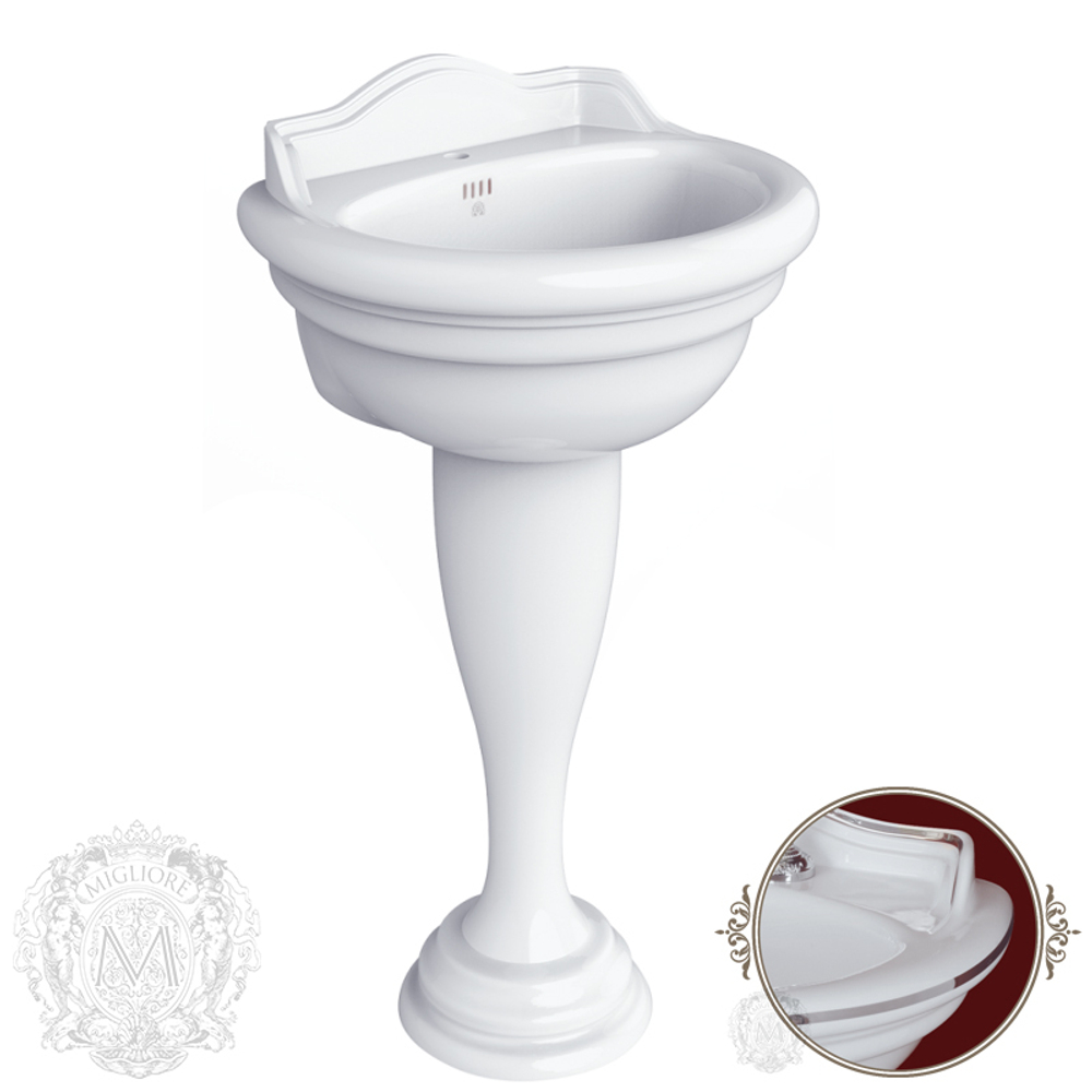 Пьедестал для раковины Migliore Milady ML.MLD-25.717.D2.PL тонкий, декор хром