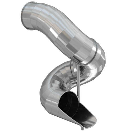 Горка из нержавеющей стали винтовая, высота 2 500 мм