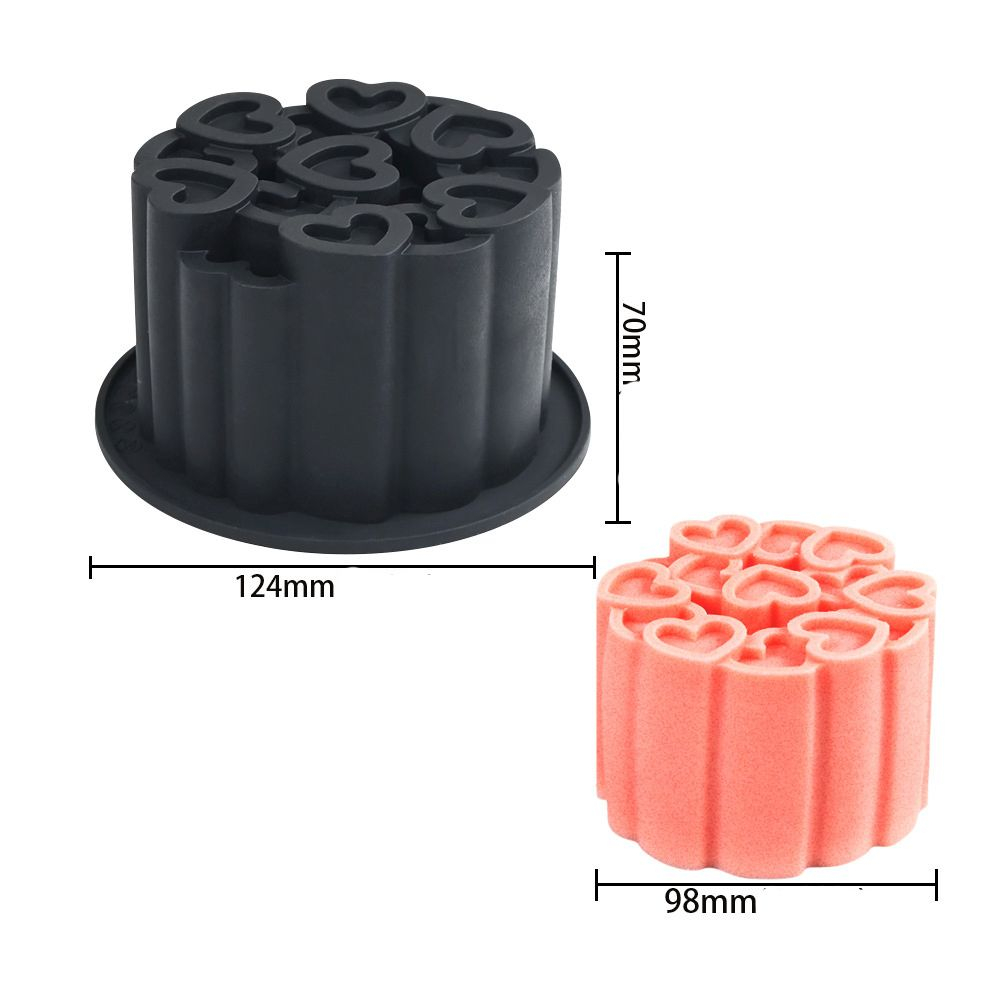 Силиконовая форма для муссовых тортов «Узоры сердечки»