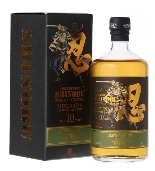 Виски Shinobu Lightly Peated Pure Malt 10 Years Old Mizunara Japanese Oak Finish, 0.7 л.