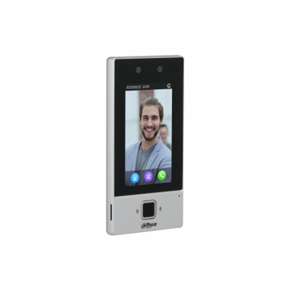 DHI-ASI6214D AI терминал учета рабочего времени и контроля доступа с распознаванием лиц, отпечатков пальцев.