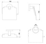 Держатель для туалетной бумаги нерж. сталь NIZA 16858.N чёрный