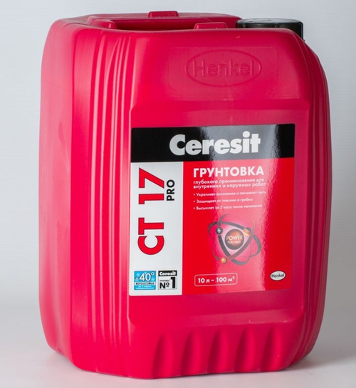 Грунтовка Ceresit CT 17 PRO глубокого проникновения, 10 л