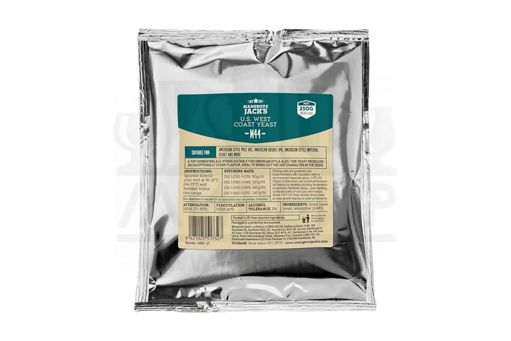 Пивные дрожжи Mangrove Jack's "US West Coast Yeast M44", 250 г