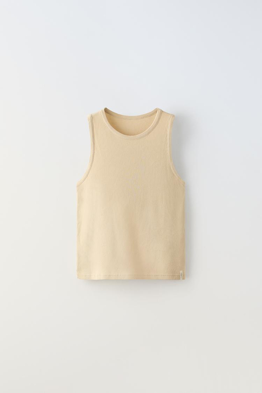 ZARA ТОП TRUE NEUTRALS SLEEVELESS, ПЕСОЧНЫЙ