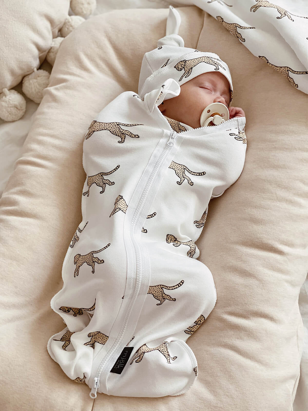 Пелёнка-кокон Mjölk Гепарды, уценка