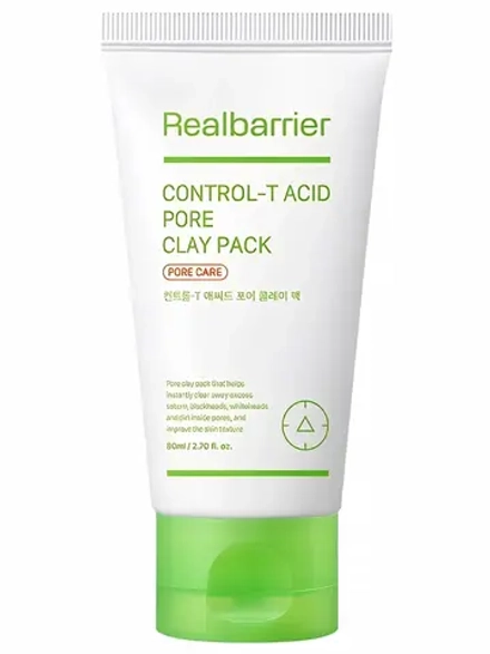 Real Barrier Глиняная маска с кислотами для очищения и сужения пор Control-T Acid Pore Clay Pack 80 мл