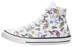 Big Boy Converse Chuck Taylor All Star unicorn wear-resistant high-top canvas shoes white