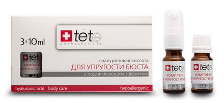 Гиалуроновая кислота + Комплекс для упругости бюста / TETe Hyaluronic acid and neck and decolette 3*10 ml