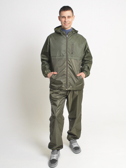 Спортивный костюм Prival Ветровлагозащитный, мужской, хаки