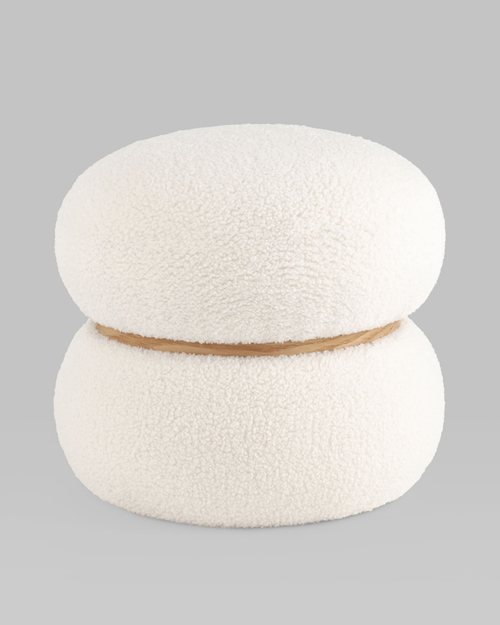 Пуф Полли S тедди белый