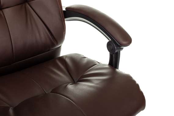 Кресло руководителя Бюрократ CH-824MSG-BF коричневый эко.кожа/ткань крестов. пластик подст.для ног