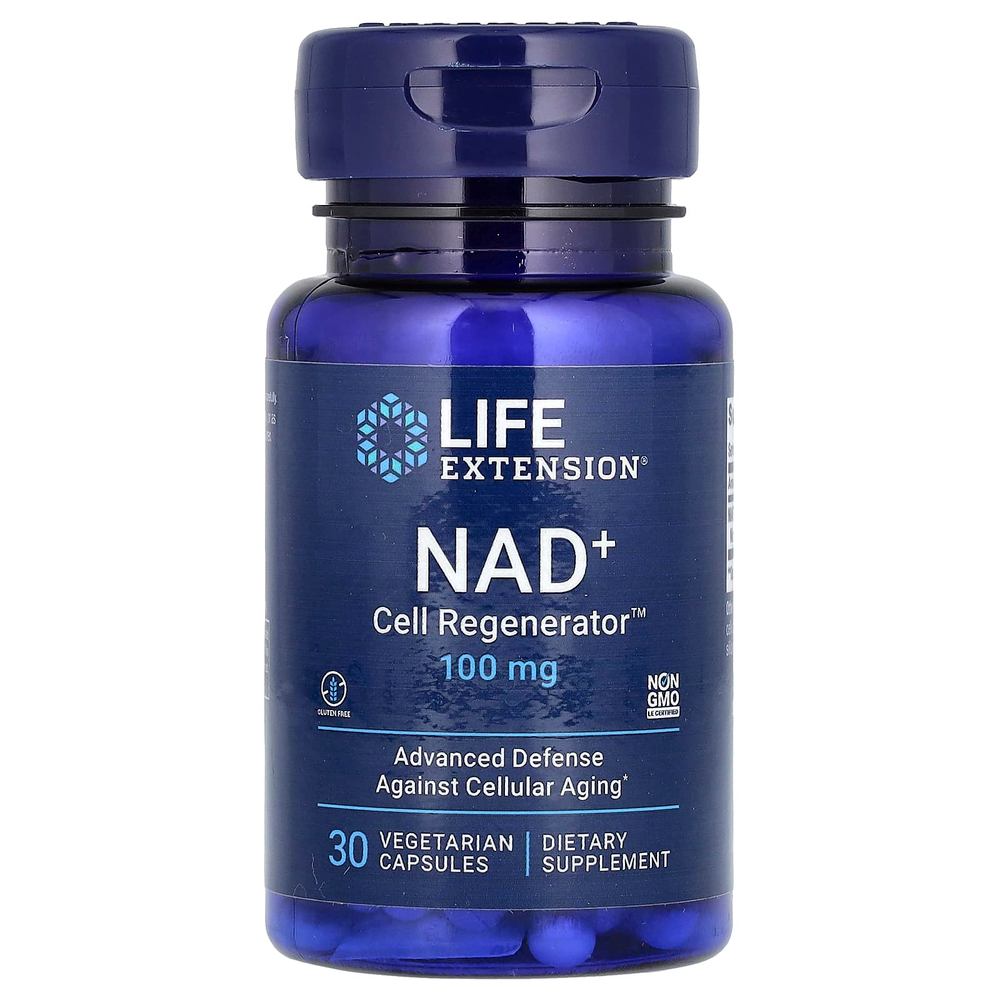 Life Extension, регенератор НАД и клеток, 100 мг, 30 вегетарианских капсул
