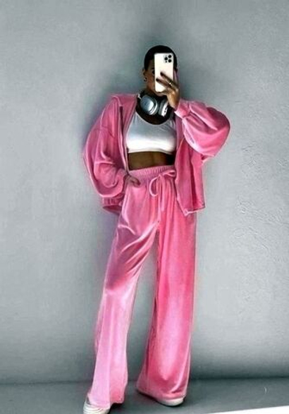 Костюм двойка, бамбук велюр, цвет розовый