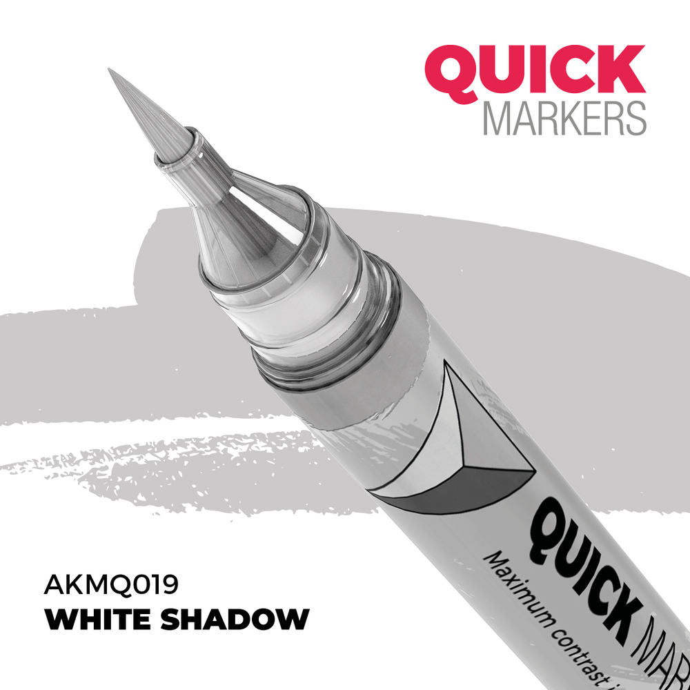 Акриловый маркер AK Interactive Quick Marker White Shadow