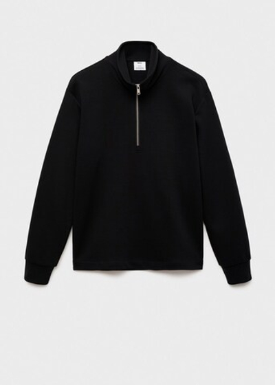 Толстовка из хлопка с воротником на молнии