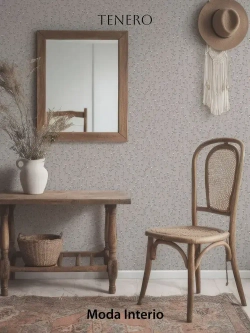 Обои винил на флизелине, веточка на серо-бежевом, метровые, для гостиной, Tenero (Moda interio, арт.32688-55)