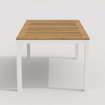 Обеденная группа Ideal Patio ТЕЛЛА  БОНТА каркас белый, стол тик 200, ткань бежевая