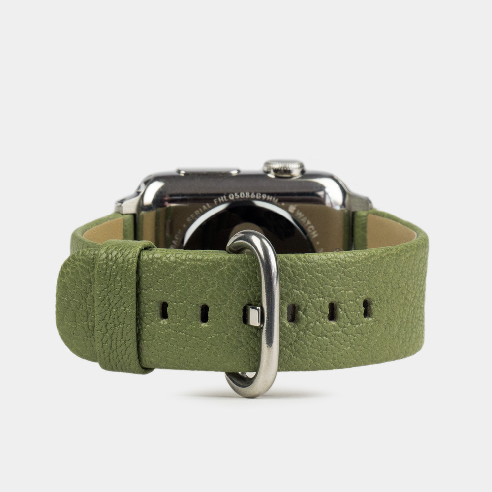 Ремешок для Apple Watch 40/41mm Classic из кожи козы зеленого цвета