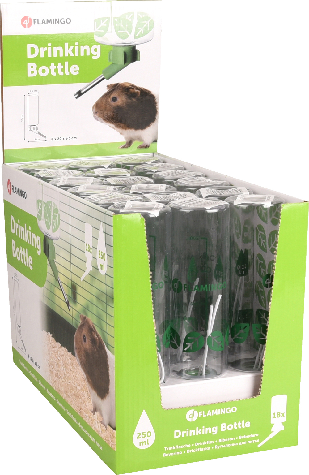 Поилка для грызунов 250 мл, 18 шт., Flamingo