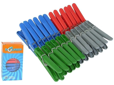 Прищепка пластмассовая 24шт Dolphin