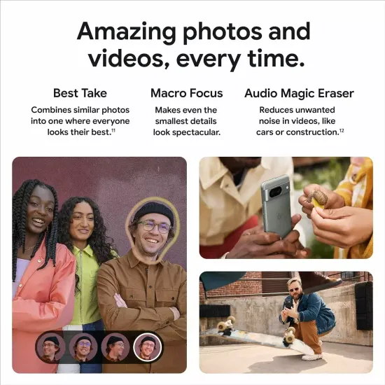 Смартфон Google Pixel 8 8/256 ГБ Obsidian , черный